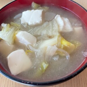 豆腐&白菜の味噌汁